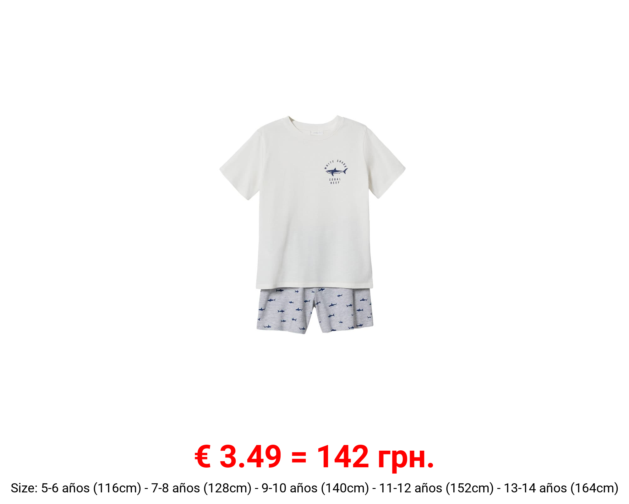 Pijama corto algodón