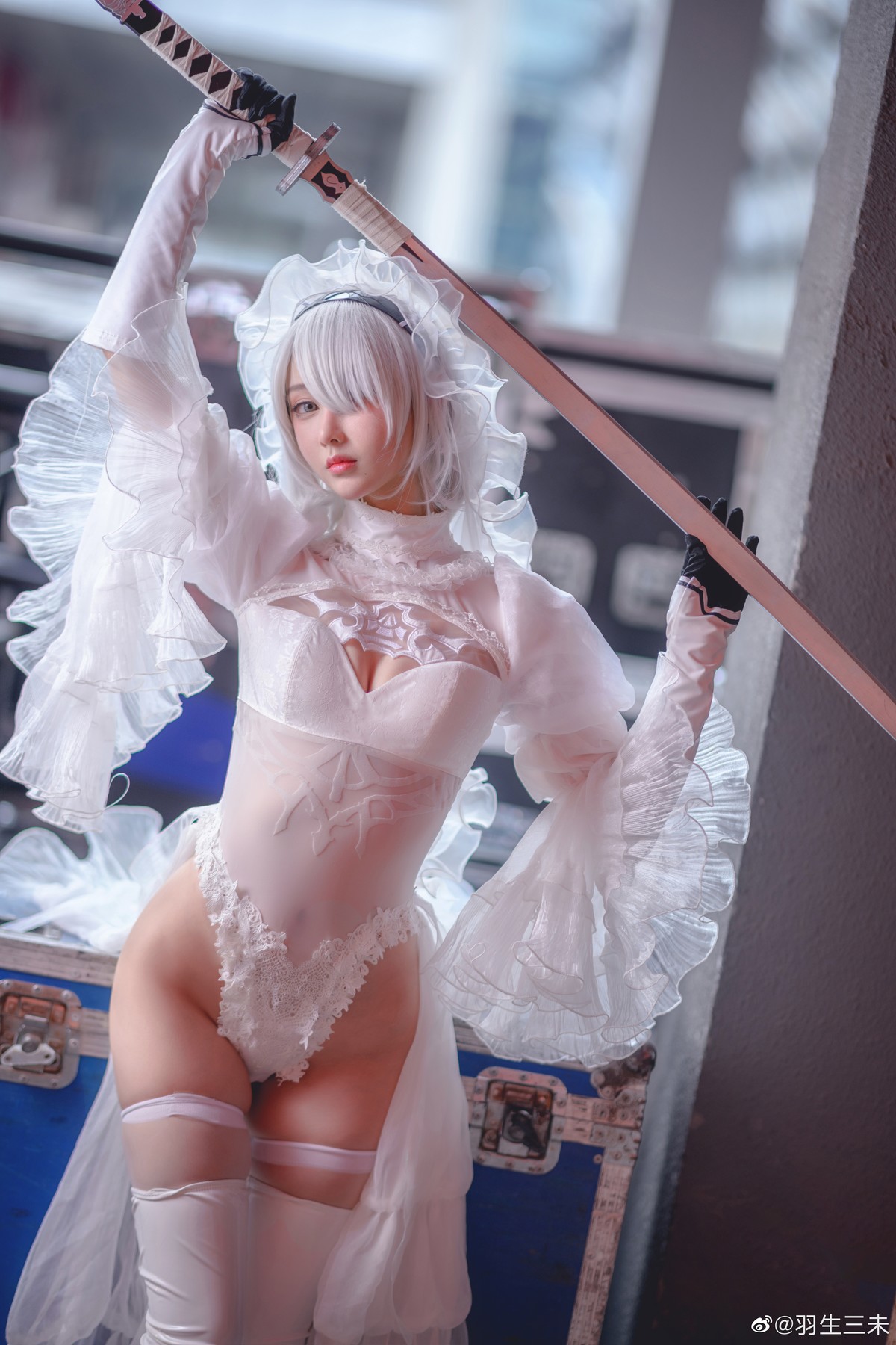 羽生三未 Cosplay 2B同人花嫁 6