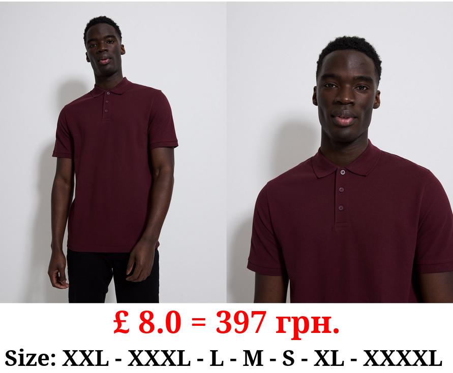 Burgundy Polo Top
