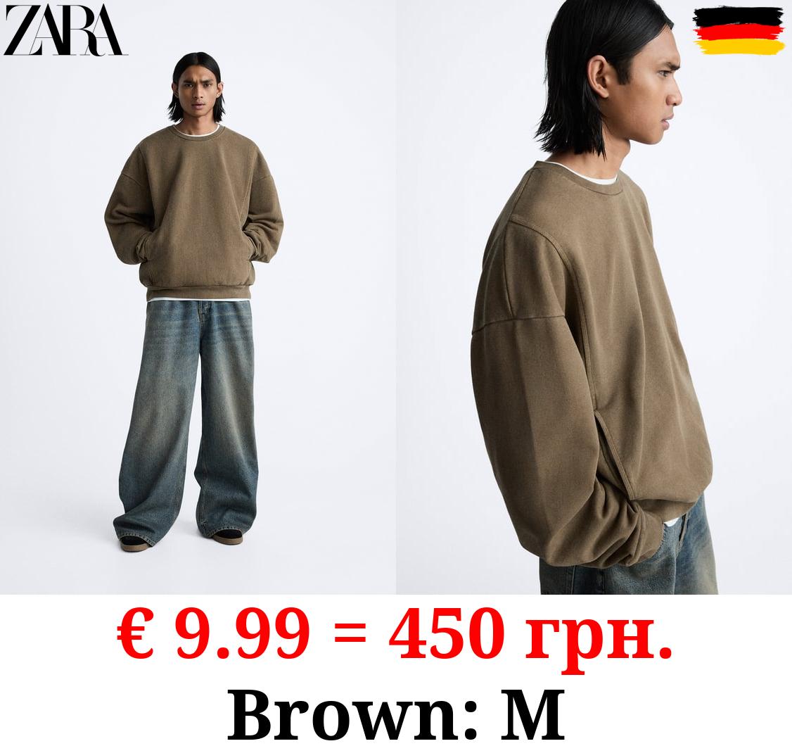 FADED SWEATSHIRT WITH POCKETS