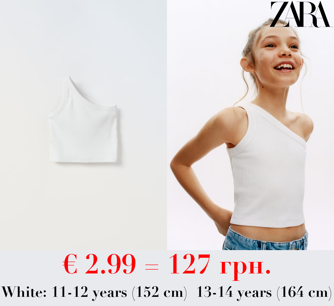 ASYMMETRIC RIBBED TOP