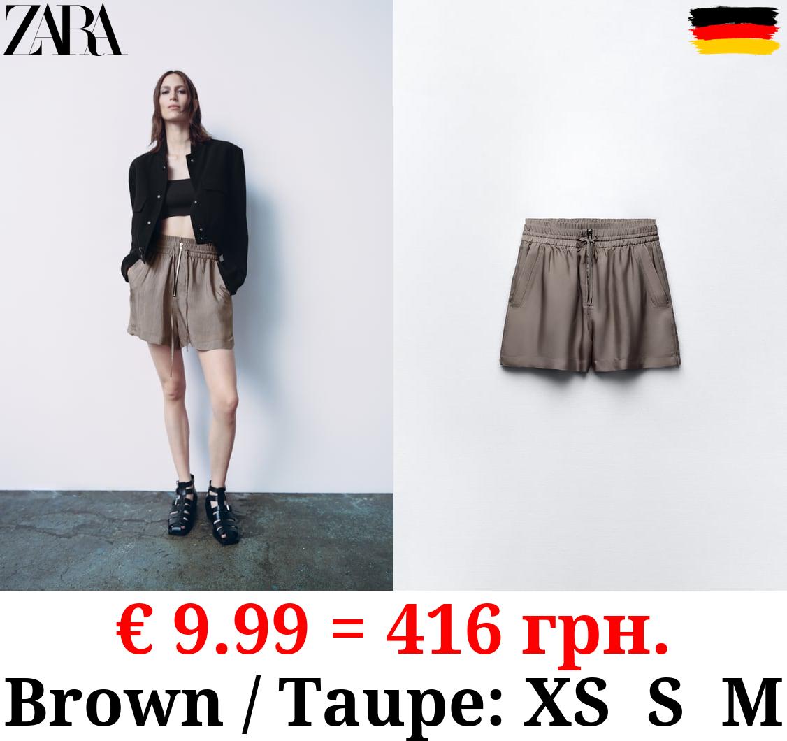 FLOWING BERMUDA SHORTS WITH DOUBLE WAISTBAND