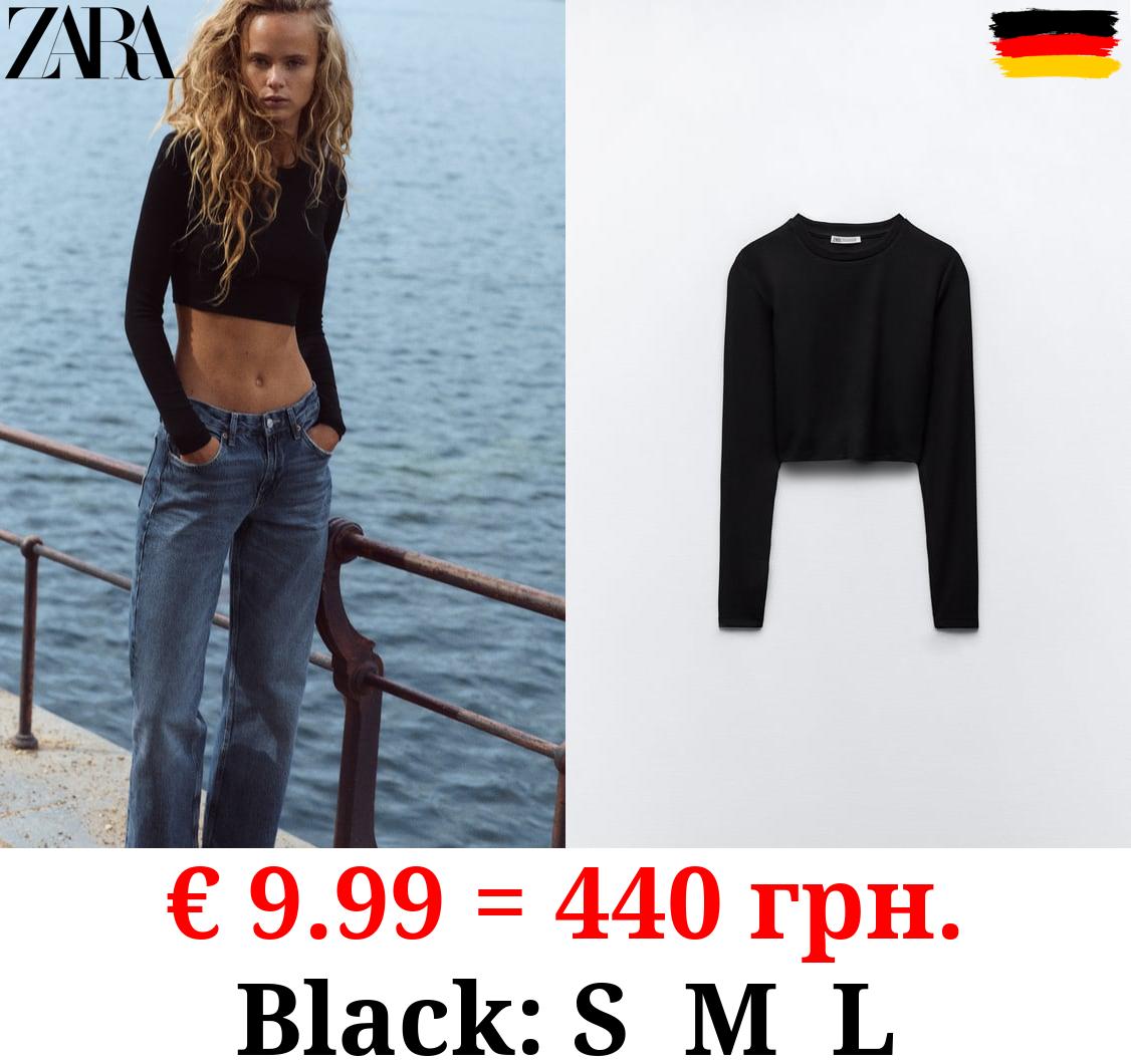 COTTON AND MODAL CROP TOP