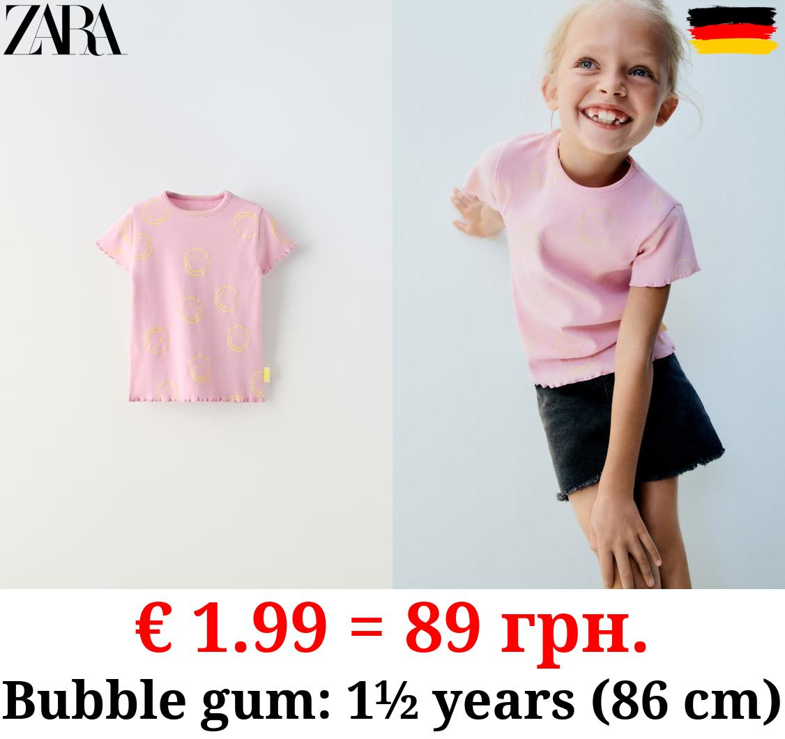 SMILEYWORLD ® HAPPY COLLECTION RIBBED T-SHIRT