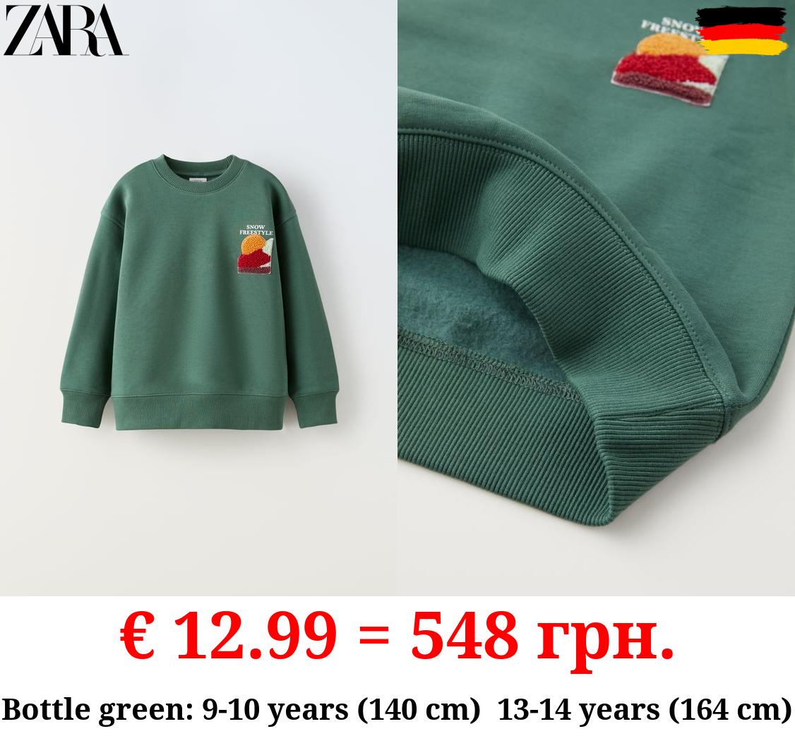 SWEATSHIRT WITH MOUNTAIN EMBROIDERY