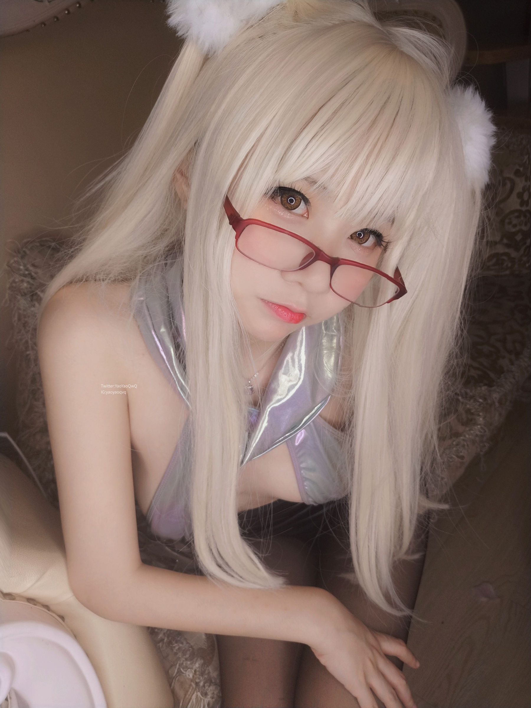 [福利COS]_萌妹子Coser摇摇乐yoyo_fantia_黑丝猫女-写真图集共102P 4