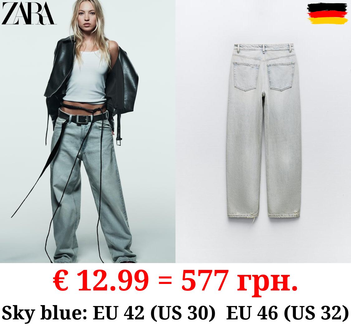 MID-RISE TAILORED BALLOON JEANS