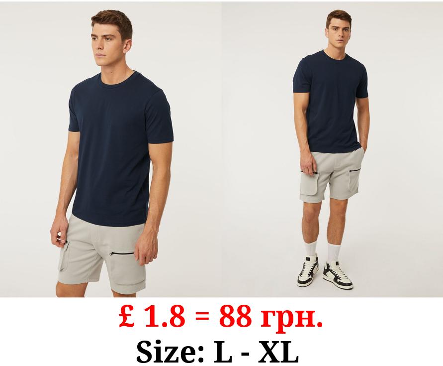 Navy Crew Neck Jersey T-Shirt