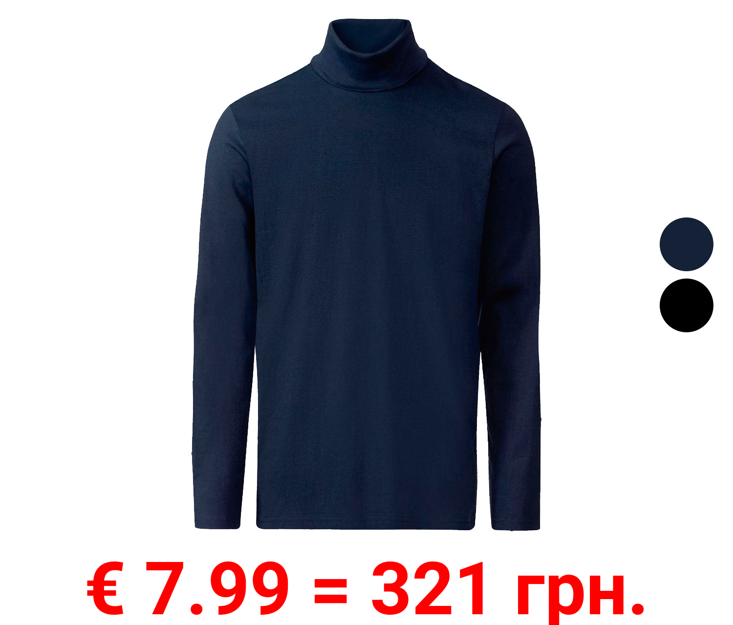 LIVERGY® Herren Rollkragenshirt aus reiner Baumwolle