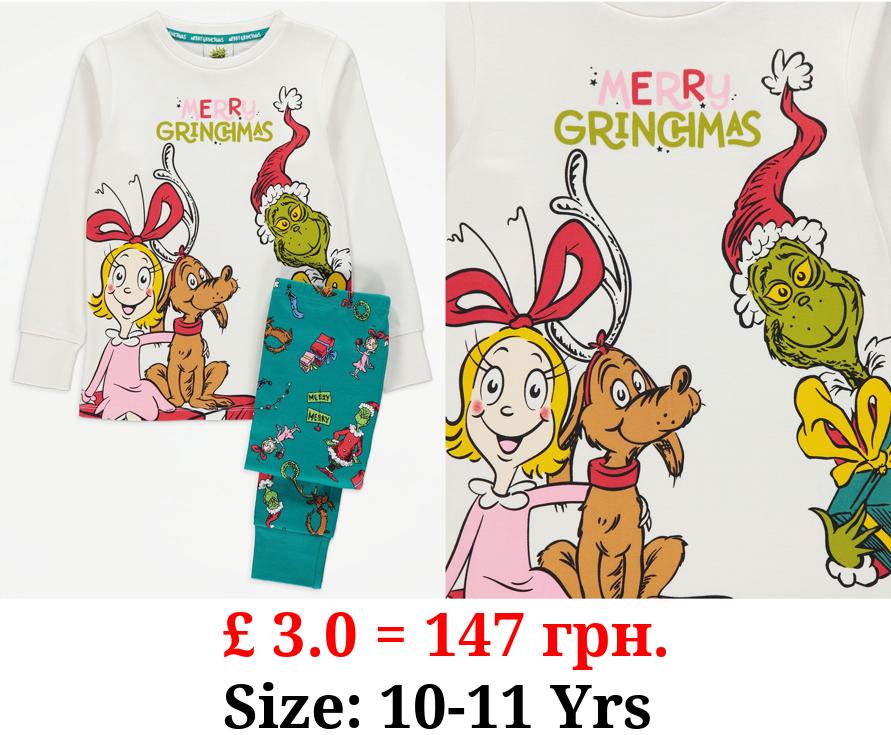 The Grinch Merry Grinchmas Matching Kids Christmas Pyjamas