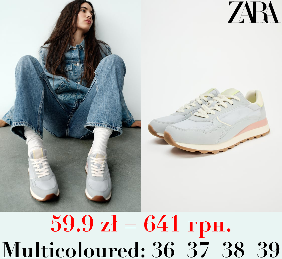 CONTRAST RUNNING TRAINERS