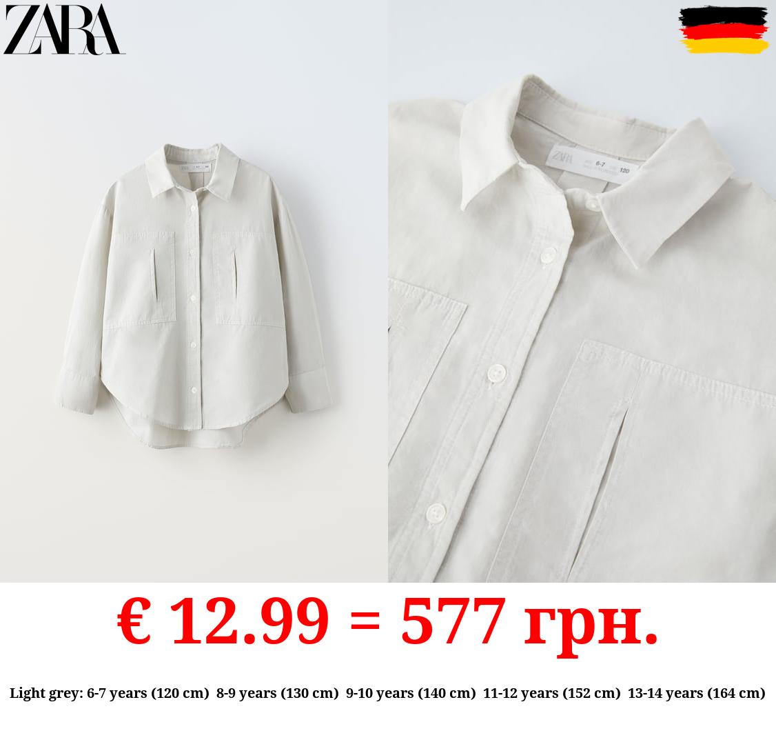 POPLIN SHIRT WITH POCKETS