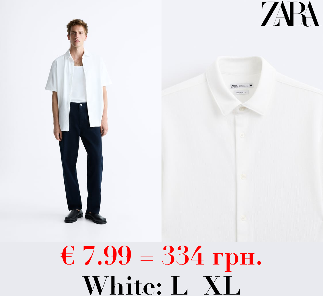 CHECK-TEXTURED WEAVE SHIRT