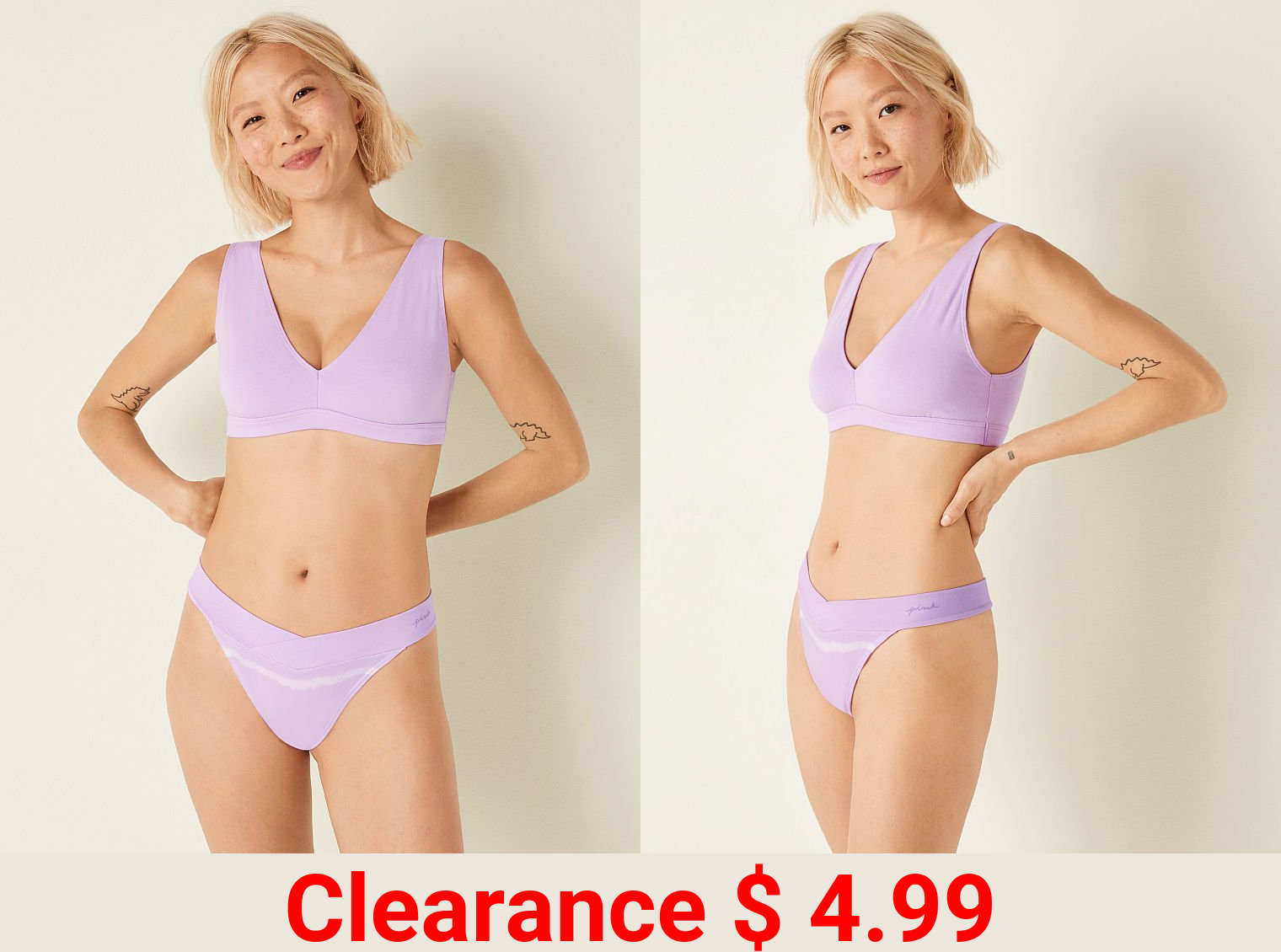 Cotton Crossover Thong Underwear