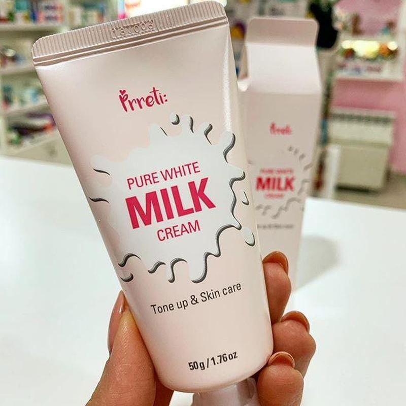 Крем милк. Prreti Pure White Milk крем. Крем для лица Prreti Pure White Milk Cream. Крем для лица Prreti Milk осветляющий 50мл. Prreti Pure White Милк крем для лица осветляющий.