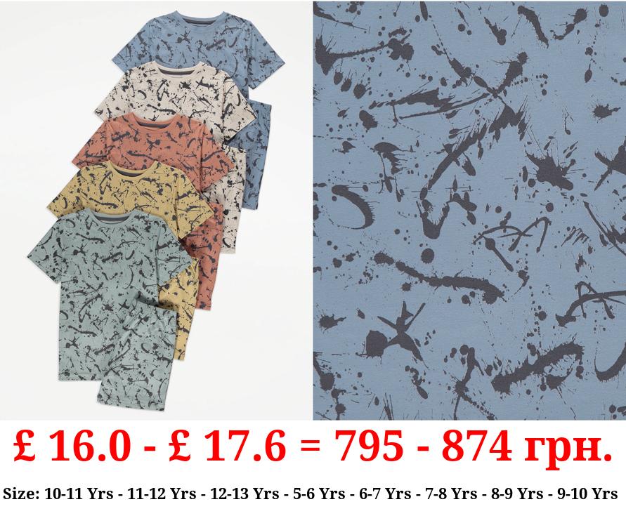 Paint Splatter Short Pyjamas 5 Pack