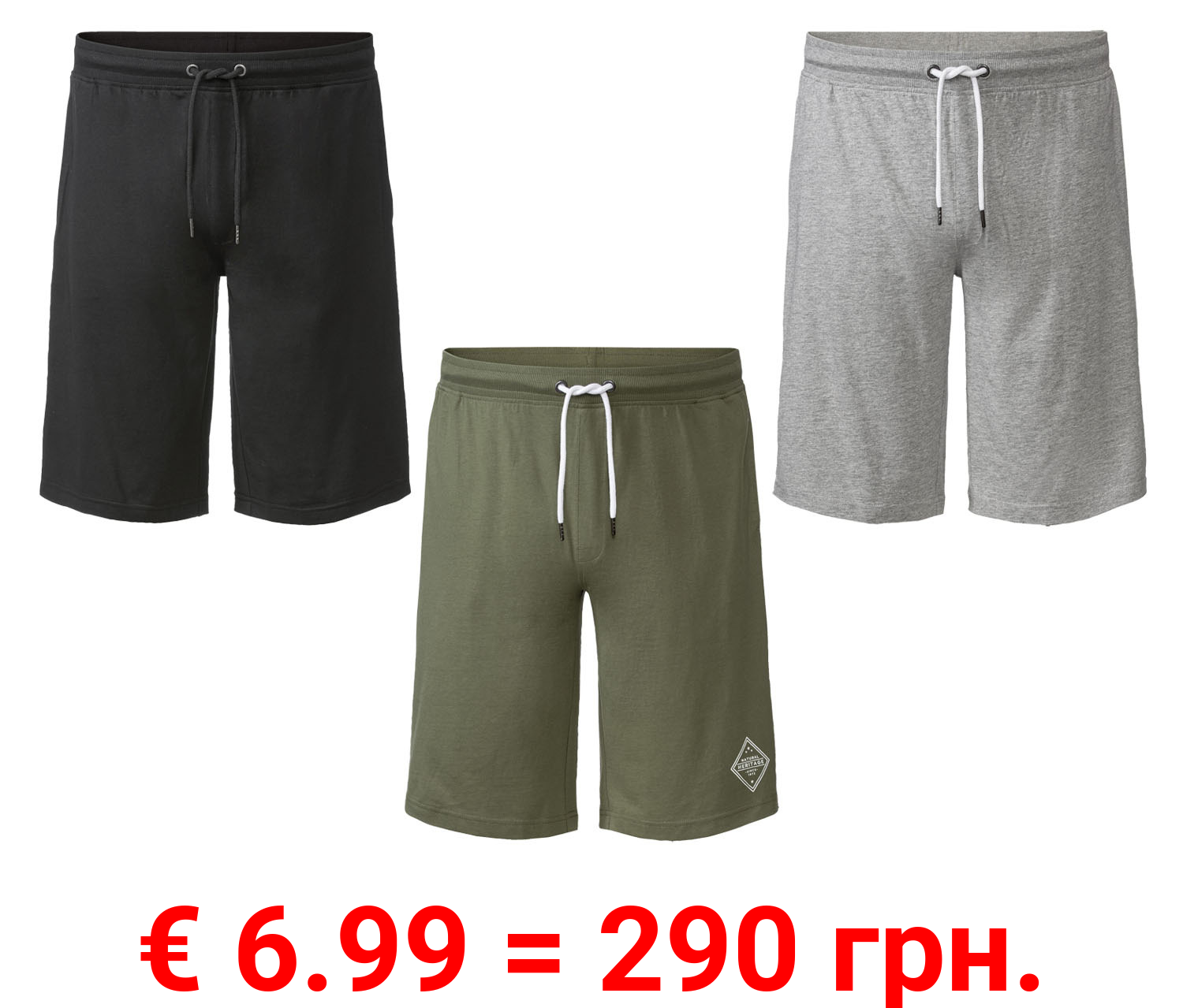 LIVERGY® Herren Bermuda mit seitlichen Eingrifftaschen