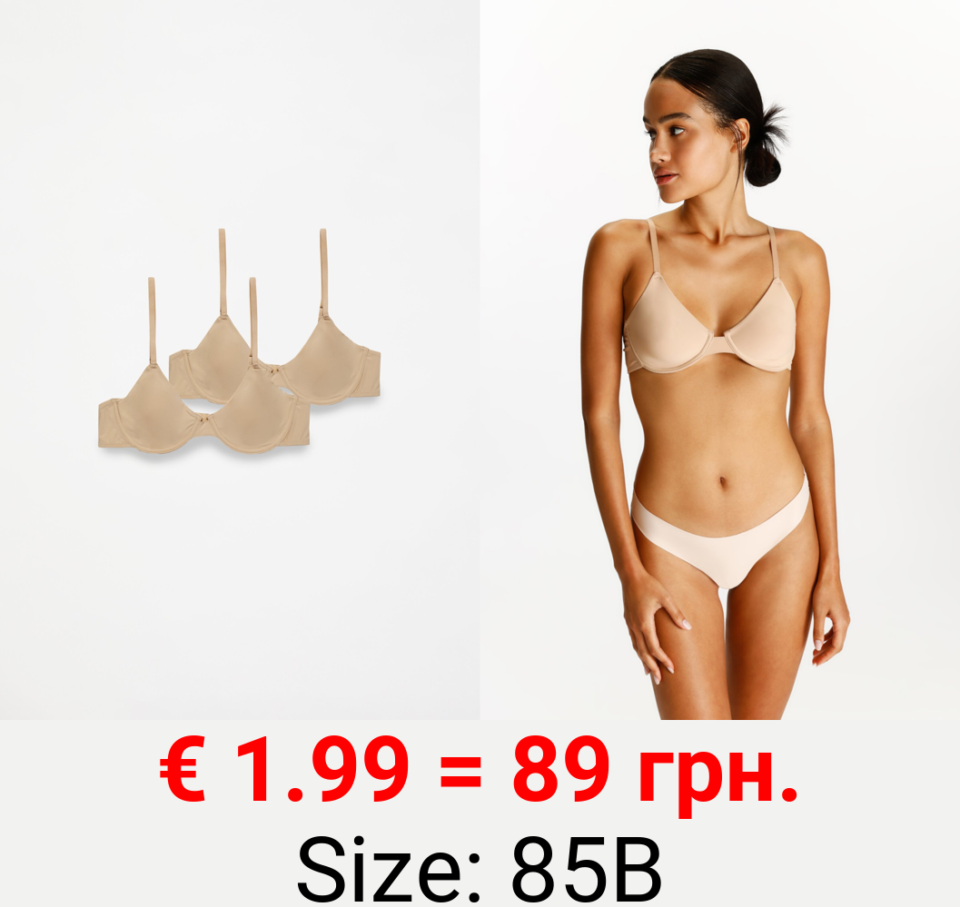 Pack of 2 non-padded bras
