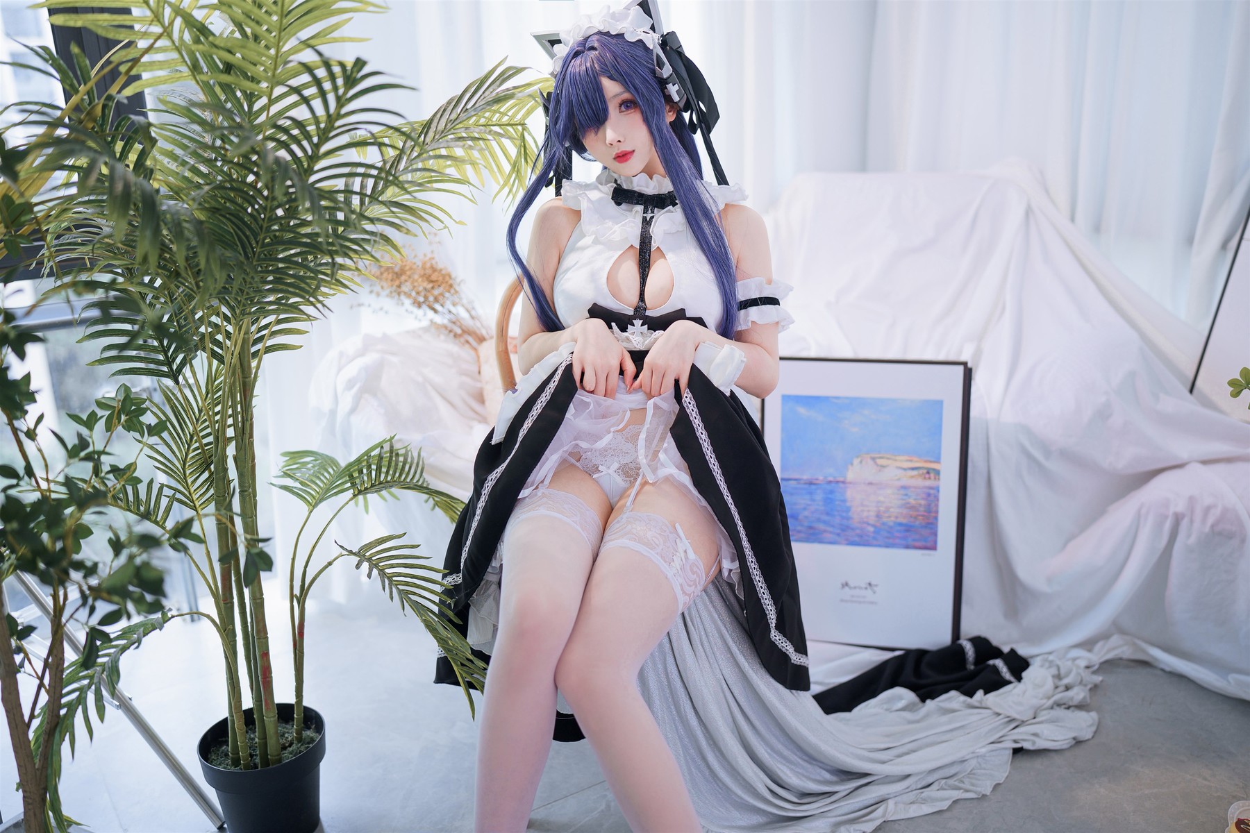 Cosplay rioko凉凉子 肉扣热热子 奥古斯特 女仆装 2