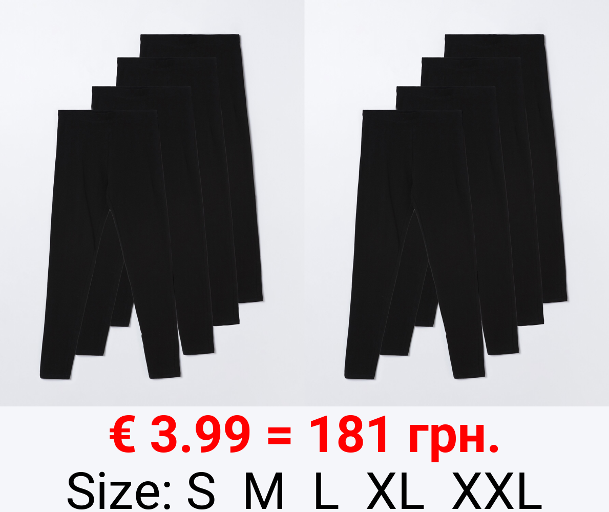 4-pack of long basic leggings