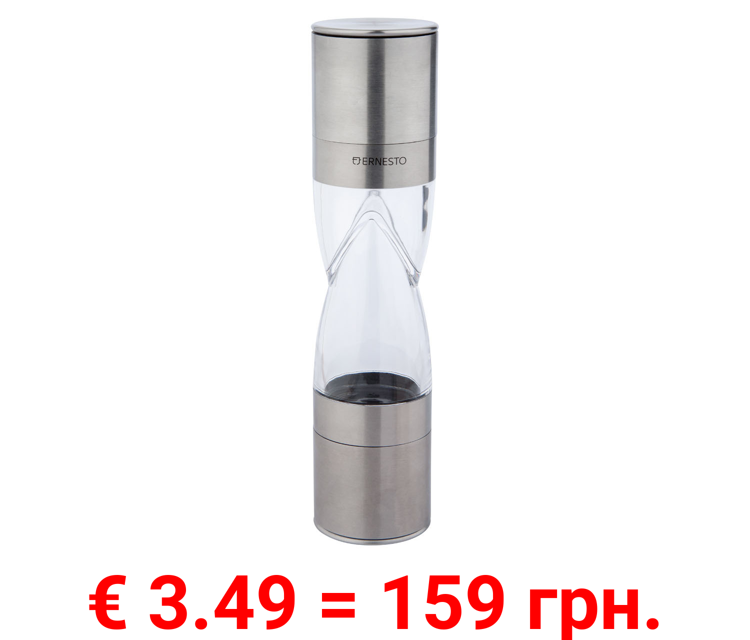 ERNESTO® Salz- und Pfeffermühle 2in1 / Chilimühle 2in1 Edelstahl