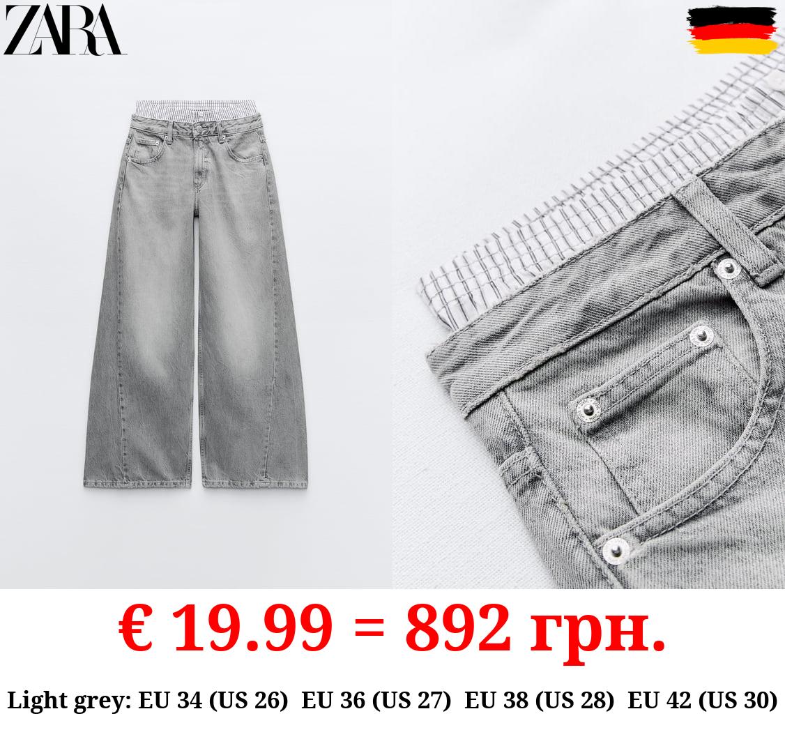 LOW-RISE WIDE-LEG TRF BOXER JEANS