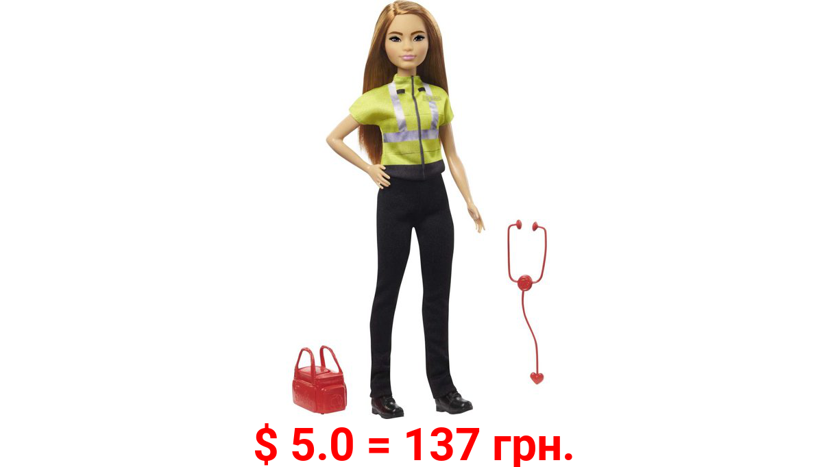 Barbie Paramedic Doll, Petite Brunette, Ages 3 & Up