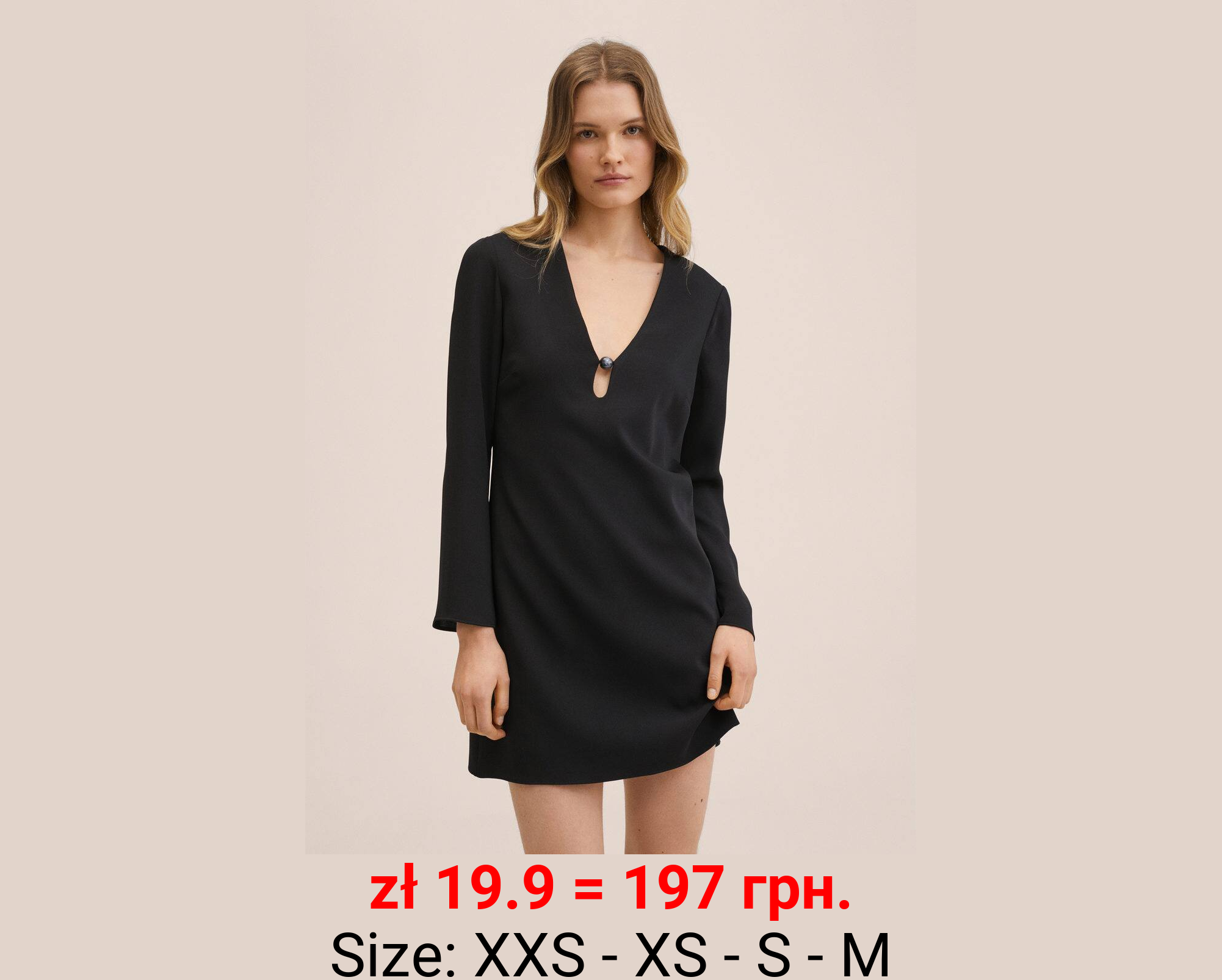 Vestido aplique cuello