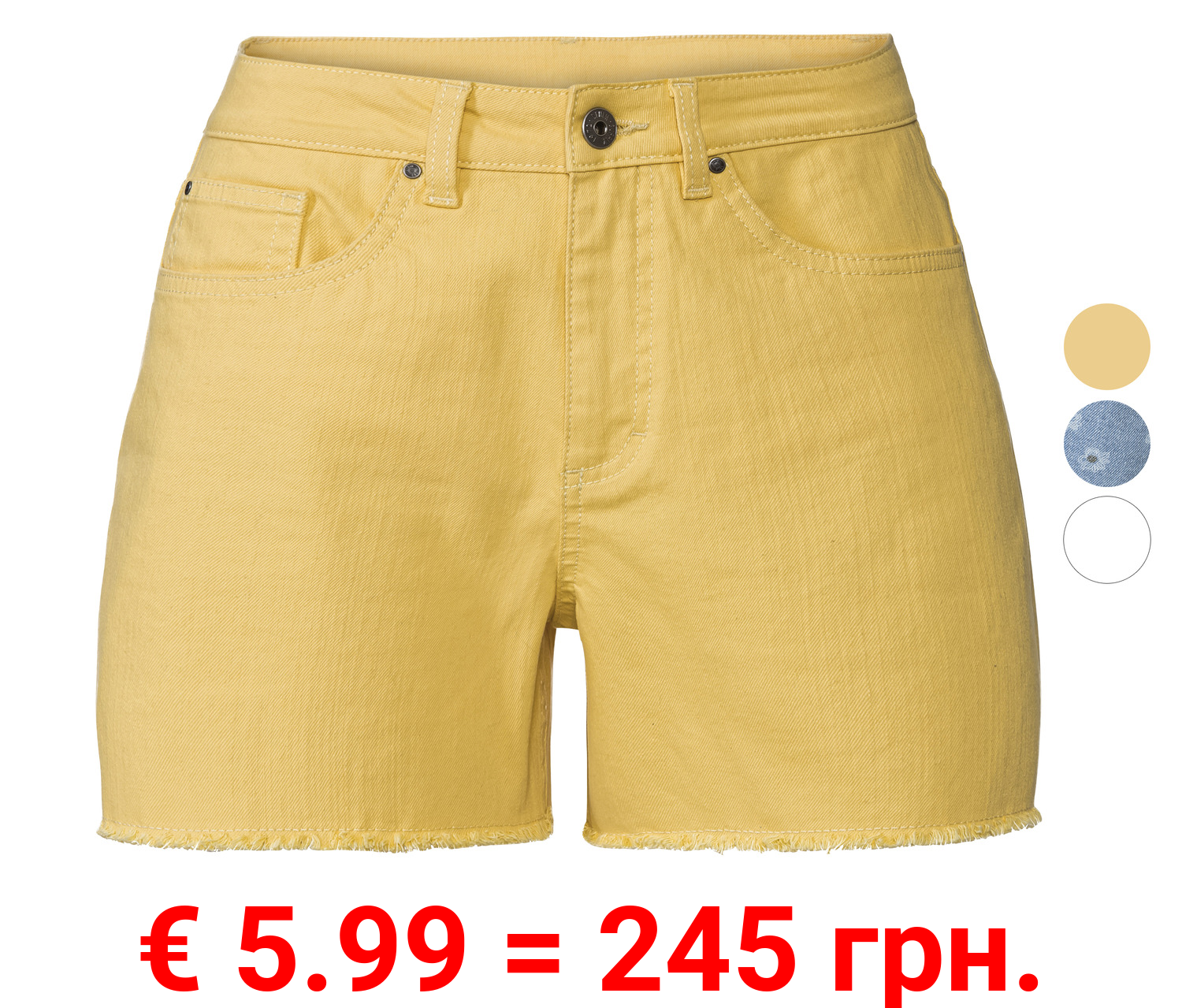 esmara® Damen Jeans Shorts, mit hohem Baumwollanteil