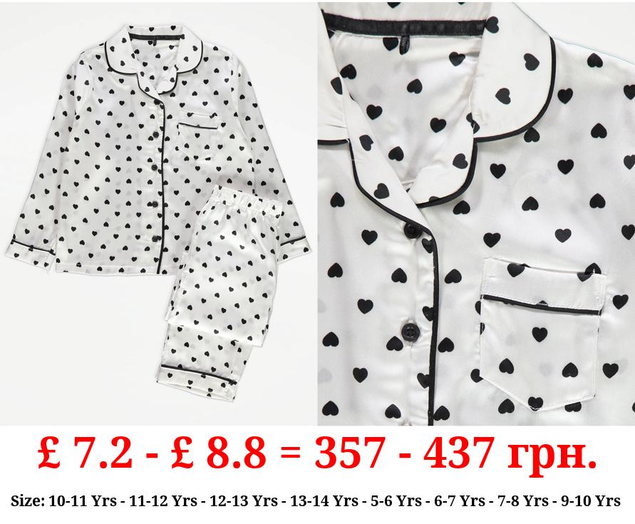 Heart Long Sleeve Shirt Pyjamas