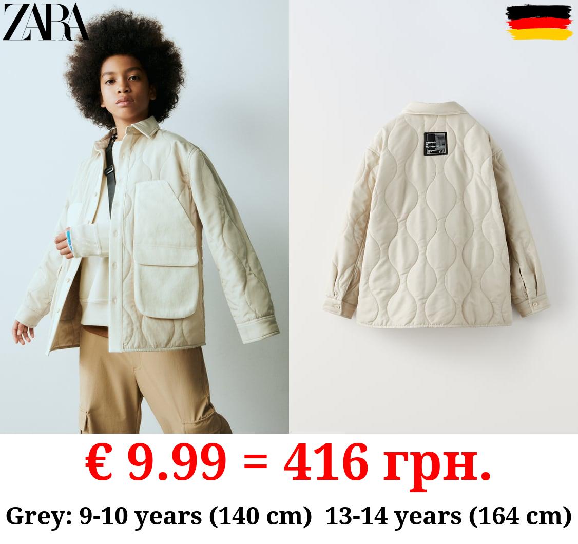 CONTRAST QUILTED OVERSHIRT