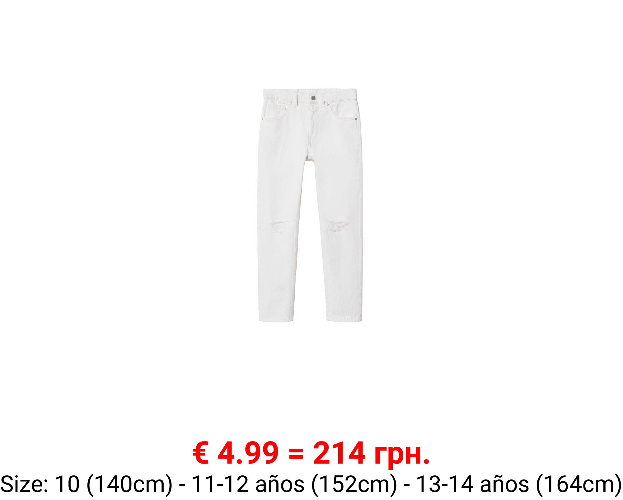 Jeans regular rotos decorativos