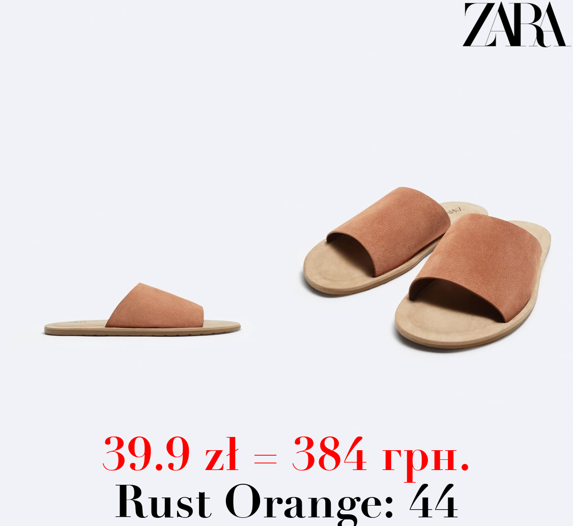 SPLIT SUEDE LEATHER SANDALS