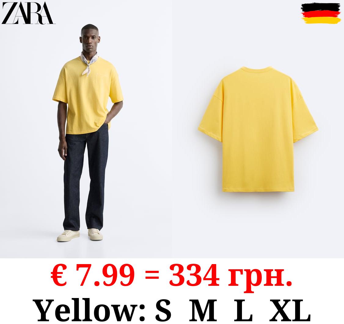 T-SHIRT WITH EMBROIDERED SLOGAN