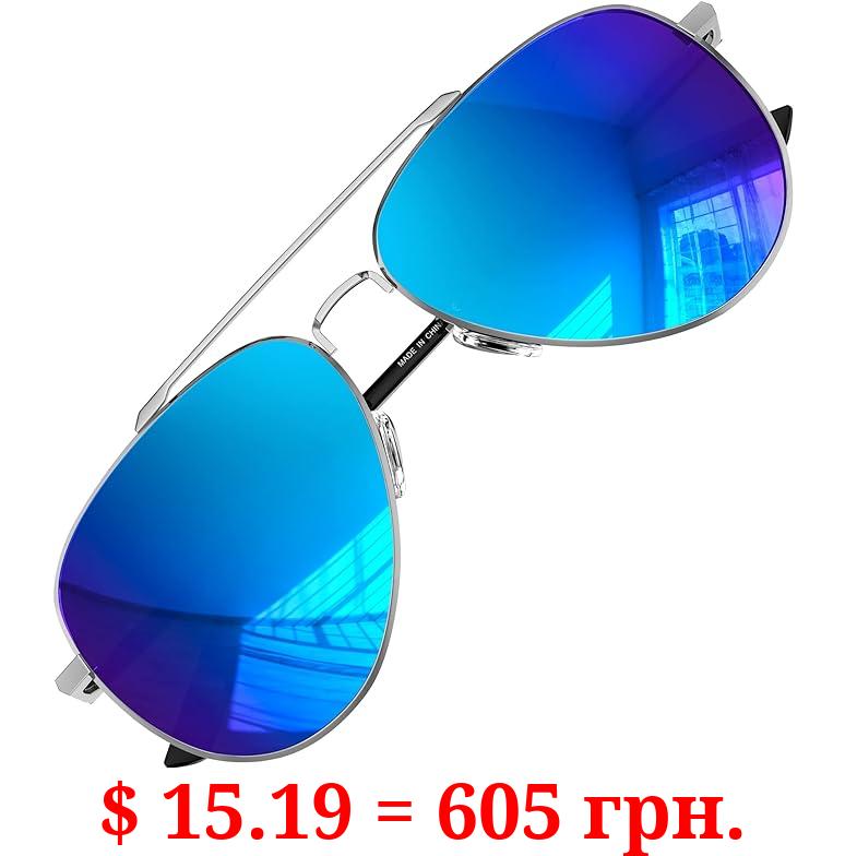 LUENX Aviator Sunglasses for Men Women Polarized Driving Classic Shades - UV 400 Protection with case 60MM