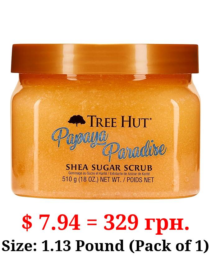 Tree Hut Papaya Paradise Shea Sugar Scrub, 18 oz, Ultra Hydrating and Exfoliating Scrub for Nourishing Essential Body Care