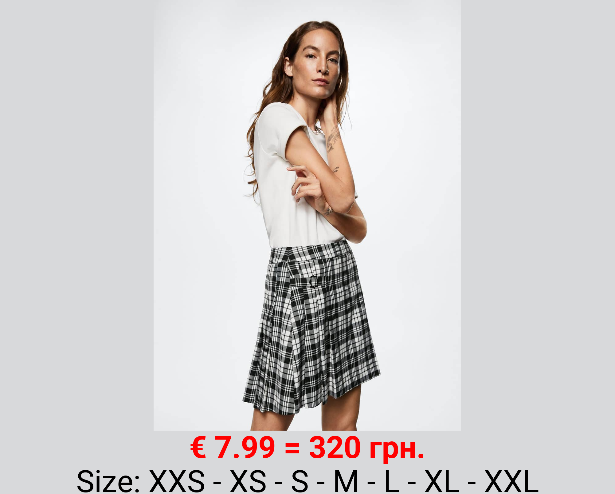 Falda tablas estampada