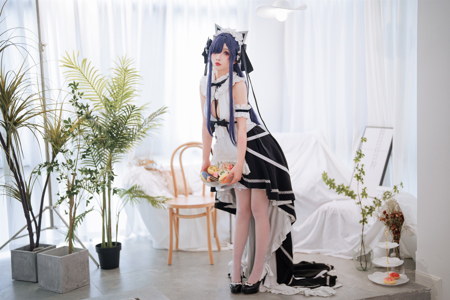 Cosplay rioko凉凉子 肉扣热热子 奥古斯特 女仆装 3