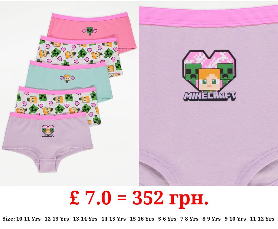 Minecraft Short Knickers 5 Pack