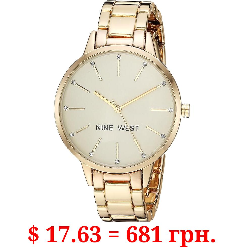 Nine West Women's Crystal Accented Bracelet Watch