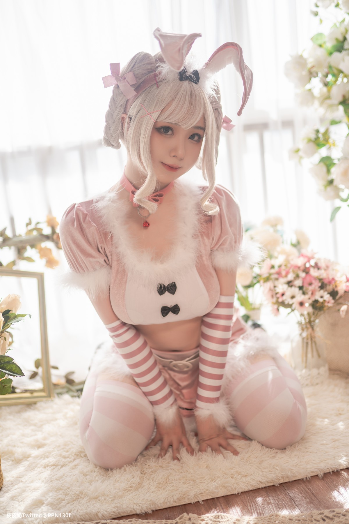 Cosplay 皮皮奶可可爱了啦 粉色兔兔 3