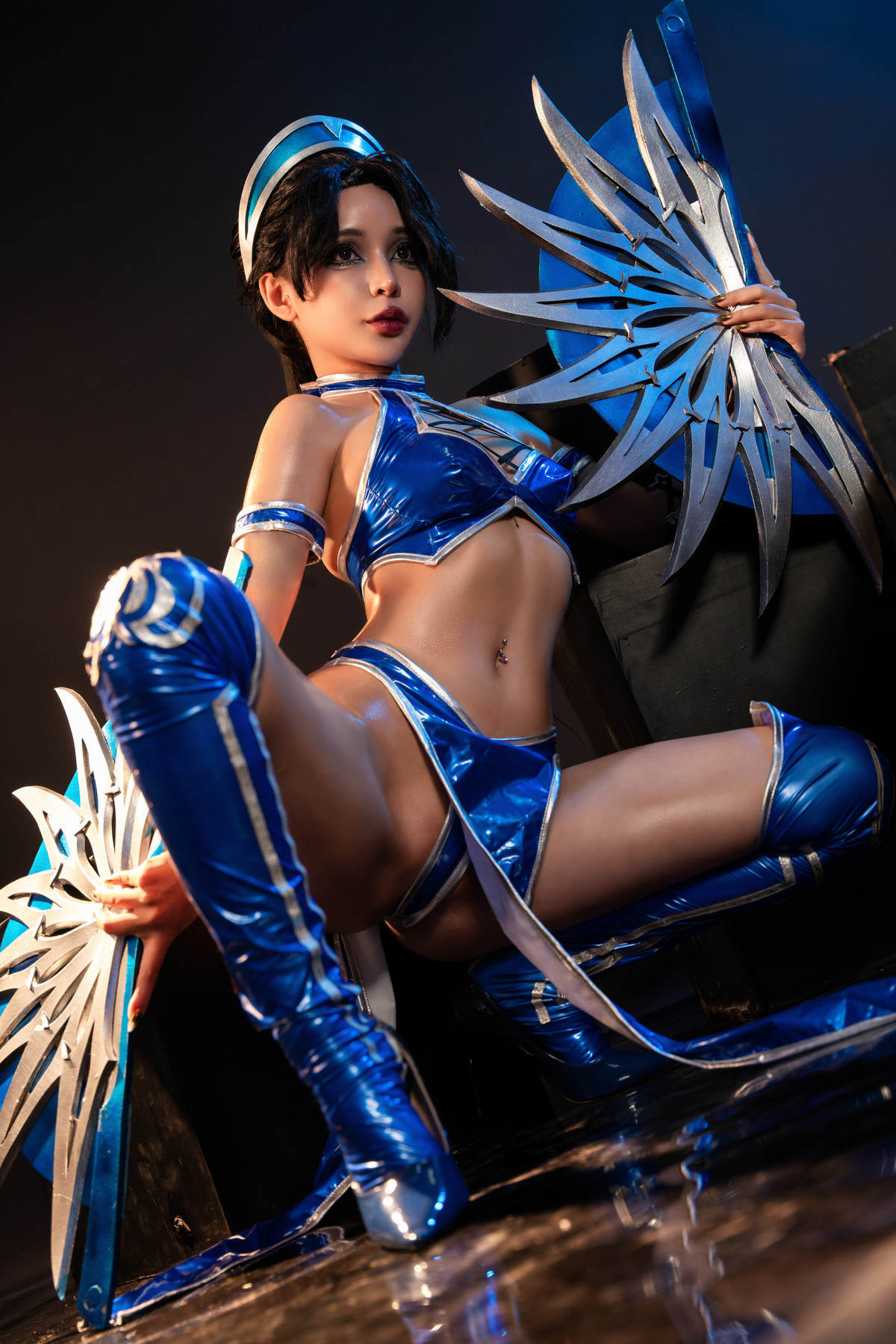 Cosplay Umeko.J Kitana Mortal Kombat Set.02 12