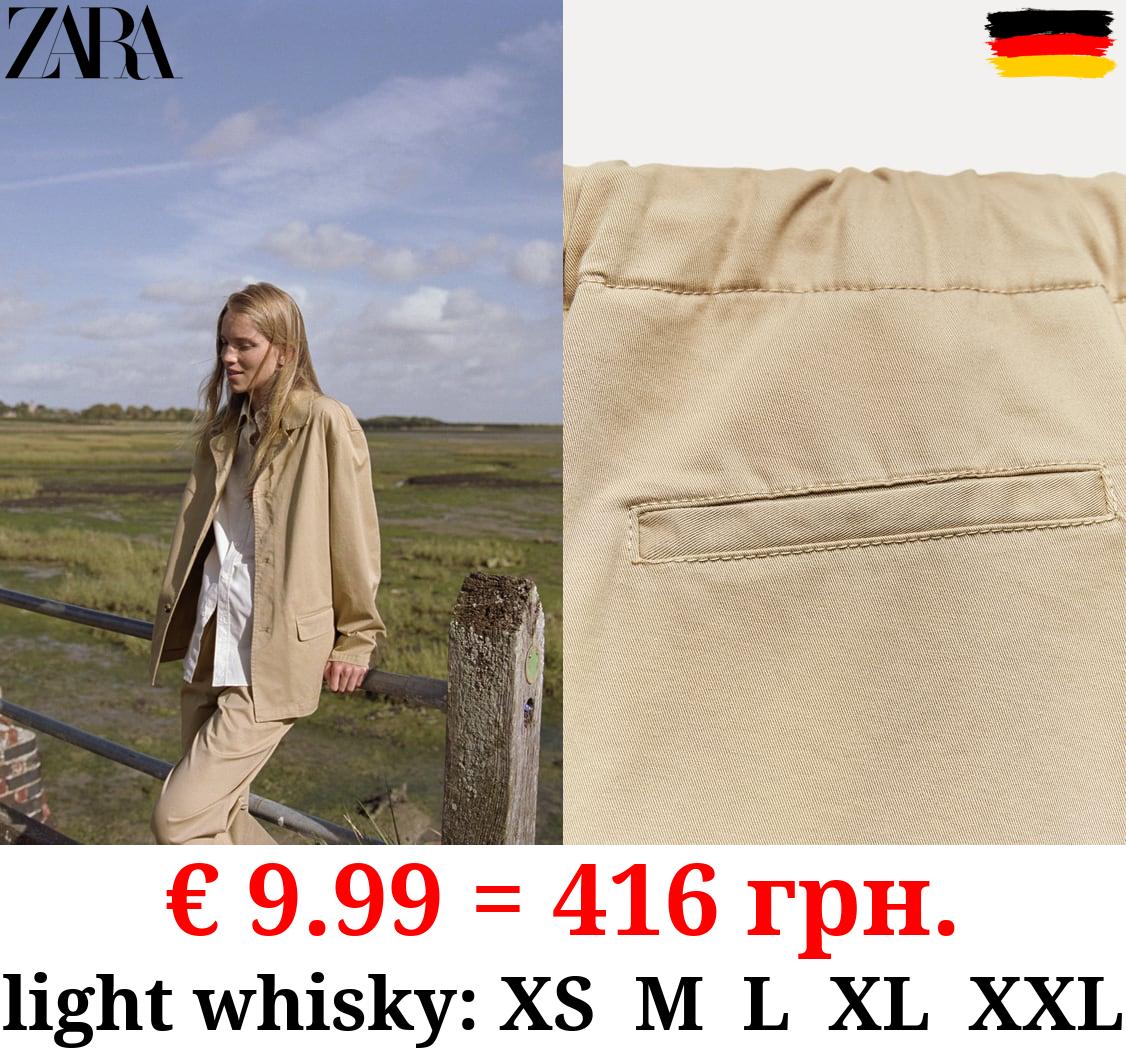 ZW COLLECTION FADED TWILL PYJAMA-STYLE TROUSERS