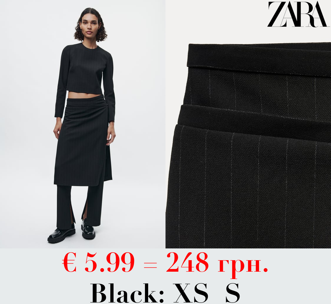 ZW COLLECTION PINSTRIPE PAREO SKIRT OVER TROUSERS