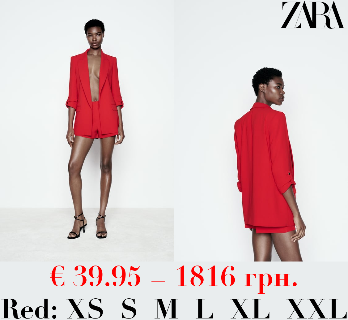 BLAZER WITH ROLLED-UP SLEEVES