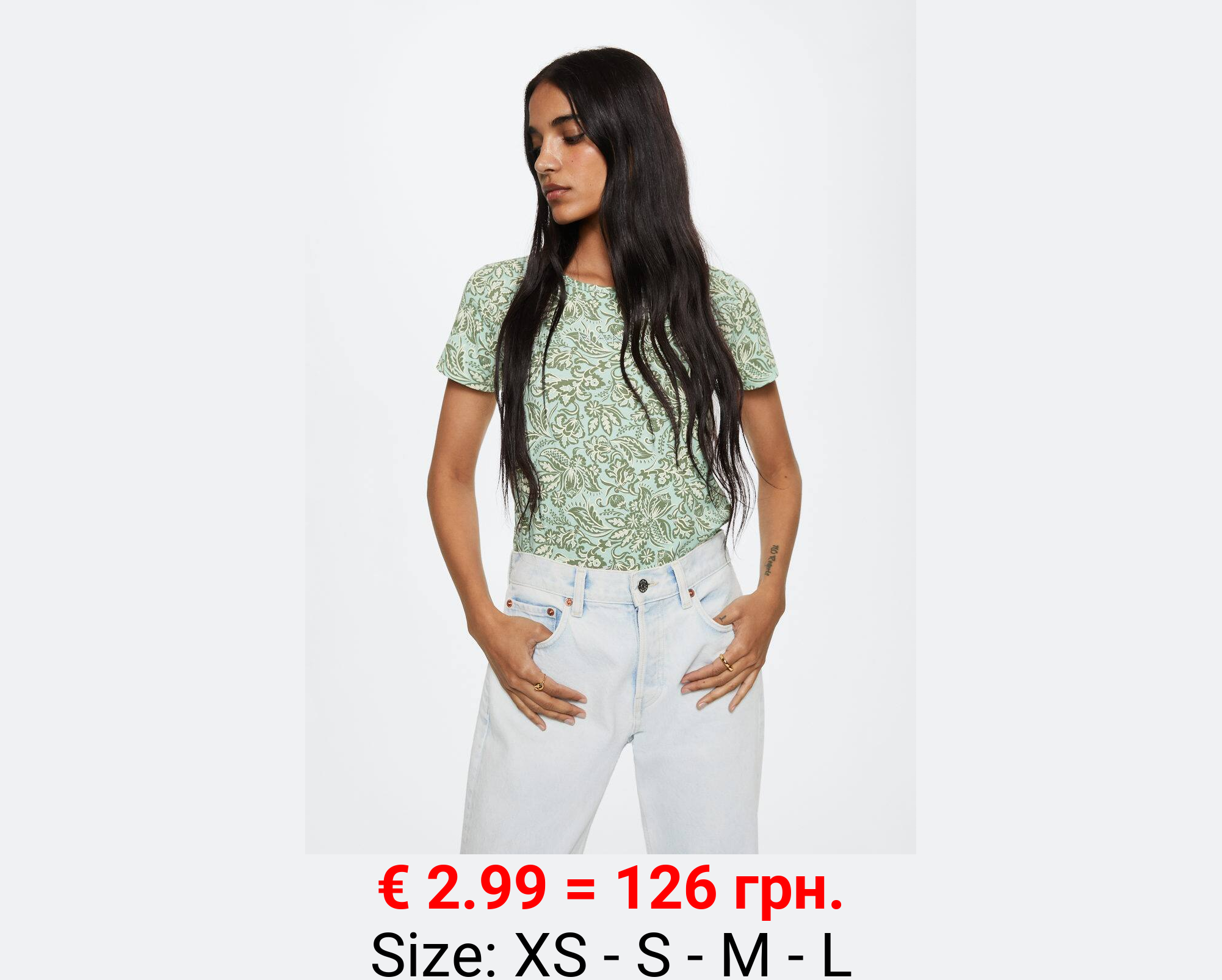 Camiseta estampada logo bordado