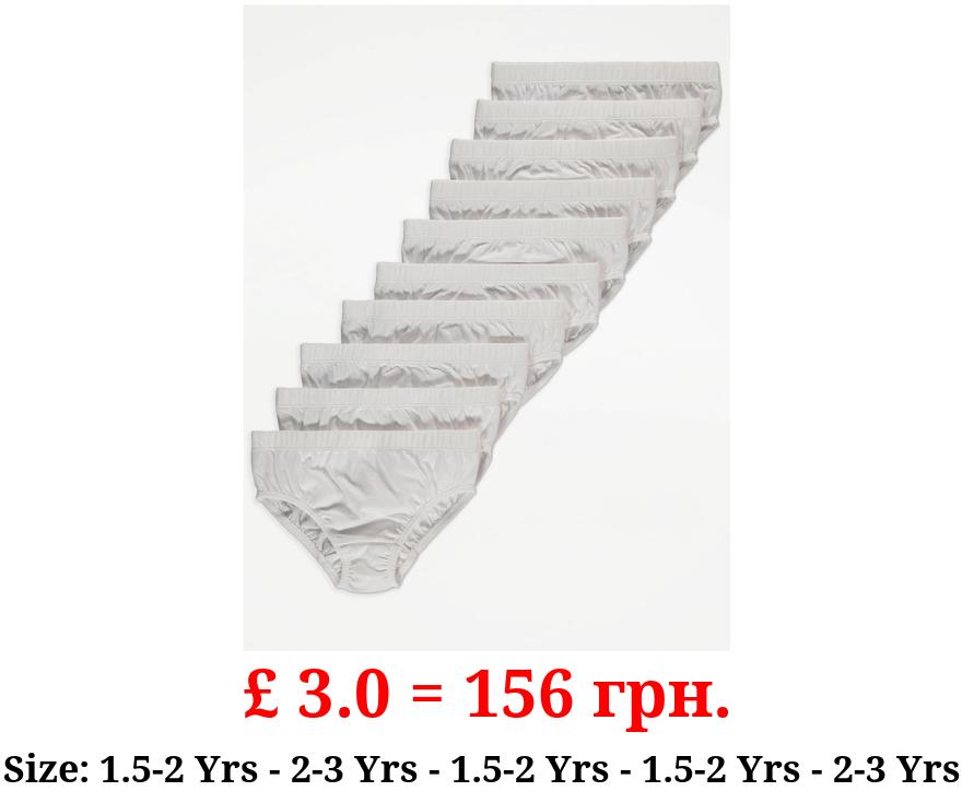 White Briefs 10 Pack