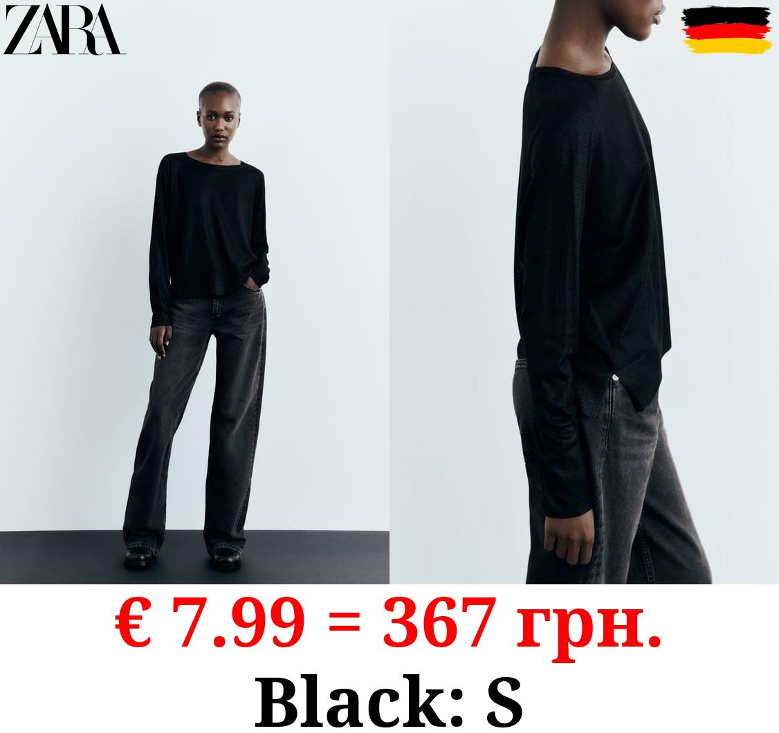 FINE KNIT FOIL SWEATER