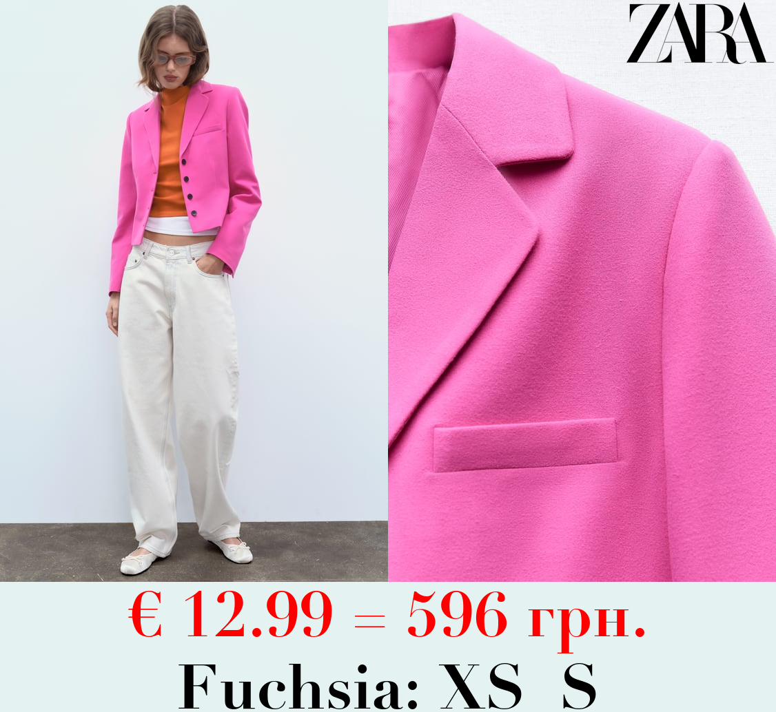 FELT TEXTURE FITTED BLAZER