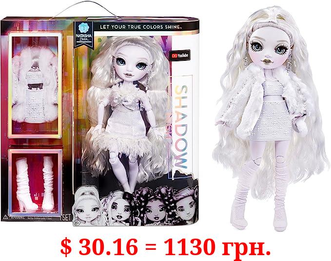 Rainbow High Shadow High Series 1 Natasha Zima- Grayscale Fashion Doll. 2 Designer Dove White Outfits to Mix & Match with Accessories, Great Gift for Kids 6-12 Years Old and Collectors, (583547EUC)